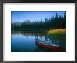 Canoe In Sparks Lake, Broken Top Mountain In Background, Cascade Mountains, Oregon, Usa by Janis Miglavs Limited Edition Pricing Art Print
