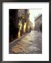 Man And Dog On Narrow Street, Volterra, Tuscany, Italy by John & Lisa Merrill Limited Edition Print