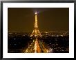 Nighttime View Of Eiffel Tower And Champs Elysees, Paris, France by Jim Zuckerman Limited Edition Pricing Art Print