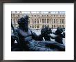 Statue Bordering Water Parterre On West Side Of Palace, Versailles, Ile-De-France, France by Diana Mayfield Limited Edition Print