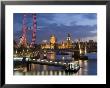 Millennium Wheel And Houses Of Parliament, London, England by Peter Adams Limited Edition Print