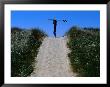Surfer Carrying Board On Dunes At Long Point, Martha's Vineyard, Massachusetts, Usa by Lou Jones Limited Edition Print