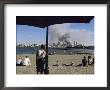 Onlookers Watch Smoke Billowing Over Manhattan, September 11, 2001 by Steve Winter Limited Edition Pricing Art Print