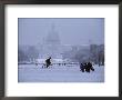 Snow Blankets The Mall And The Capitol Building Amid Winter Activity by Stephen St. John Limited Edition Pricing Art Print