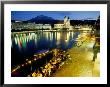 Waterfront Pavement Cafes, Lucerne, Switzerland by Simon Harris Limited Edition Print
