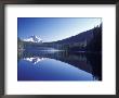 Boat On Frog Lake With Mt. Hood In Background, Oregon, Usa by Janis Miglavs Limited Edition Print