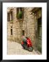 Moped In Alley, Sibenik, Croatia by Russell Young Limited Edition Print