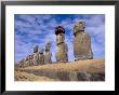 15 Moais At Ahu Tongariki, Easter Island, Chile by Walter Bibikow Limited Edition Print
