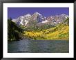 Maroon Lake And Autumn Foliage, Maroon Bells, Co by David Carriere Limited Edition Print