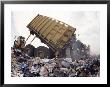 Lorry Arrives At Waste Tipping Area At Landfill Site, Mucking, London by Louise Murray Limited Edition Print