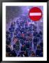 People On Bicycles At Rush Hour, Beijing, China by Nicholas Pavloff Limited Edition Print