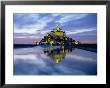 The Mount By Night Reflected In Water, Mont St. Michel, Manche, Normandy, France by Ruth Tomlinson Limited Edition Print