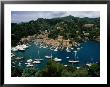 Yachts And Fishing Boats In The Harbour, Portofino, Liguria, Italy by Diana Mayfield Limited Edition Print