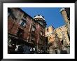 Courtyard With Houses And Church Dome, Naples, Italy by Martin Moos Limited Edition Pricing Art Print