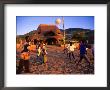 People Playing Volleyball Outside Indaba Bar, Cape Maclear, Malawi by Johnson Dennis Limited Edition Print