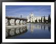 Praca Do Imperio Fountain And Jeronimos Monastery, Lisbon, Portugal by Michele Molinari Limited Edition Print