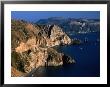 Coastline From Village Quattroochi And Island Vulcano In Background,Sicily, Italy by Dallas Stribley Limited Edition Pricing Art Print