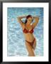 Woman In Red Bikini Posing By Pool by Stewart Cohen Limited Edition Pricing Art Print