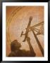 Silhouette Of A Woman Looking Through Telescope by David Bassett Limited Edition Print