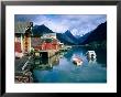 Quayside Buildings And Boats On Fjord, Fjaerland, Norway by Cornwallis Graeme Limited Edition Print