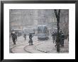 Winter Snowstorm, Place Grenette, Grenoble, Isere, French Alps, France by Walter Bibikow Limited Edition Pricing Art Print