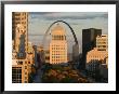 Downtown And Gateway Arch From The West At Sunset, St. Louis, Missouri, Usa by Walter Bibikow Limited Edition Pricing Art Print