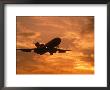 Silhouette Of Commercial Airplane At Sunset by Mitch Diamond Limited Edition Print