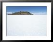 Isla De Los Pescadores In Centre, Salt Flats, Salar De Uyuni, Southwest Highlands, Bolivia by Tony Waltham Limited Edition Print
