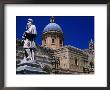 Statue And Palermo Cathedral, Palermo, Sicily, Italy by Dallas Stribley Limited Edition Print