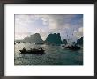 Sampans Ply The Placid Waters Of Halong Bay by Steve Raymer Limited Edition Print