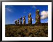 The Seven Moais Of Ahu Akivi, Easter Island, Valparaiso, Chile by Jan Stromme Limited Edition Print