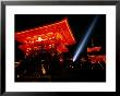 Kiyomizu-Dera Temple Buildings Lit Up At Night And Searchlight, Kyoto, Japan by Frank Carter Limited Edition Print