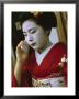 A Kimono-Clad Geisha Talks On A Cell Phone by Eightfish Limited Edition Pricing Art Print