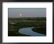 The Moon Rises Over Low Hills Banking The River by James P. Blair Limited Edition Print