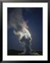 Old Faithful Geyser Steam Rising Against Full Moon by Norbert Rosing Limited Edition Print