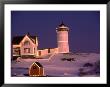 Nubble Lighthouse, Sunset, Christmas, York, Me by Ed Langan Limited Edition Pricing Art Print