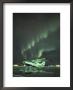 Northern Lights Illuminate A Snow-Covered Maule M-5, Fairbanks, Alaska, Usa by Hugh Rose Limited Edition Print