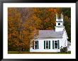 Autumn View Of The Chapel On The Green, Arlington, Vermont, Usa by Joe Restuccia Iii Limited Edition Pricing Art Print