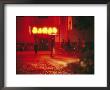 Motorcyclists Outside A Karaoke Bar With A Neon Sign In Hunan by Eightfish Limited Edition Pricing Art Print