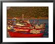 Fish Boats On Wharf, Assos, Turkey by Walter Bibikow Limited Edition Print