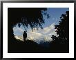 Silhouette Of A Hiker In Nepals Annapurna Range by Skip Brown Limited Edition Pricing Art Print