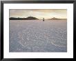 A Distant Figure Stands With Arms Upraised On The Immense Salt Flat by Walter Meayers Edwards Limited Edition Print