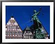 Statue On Romerplatz, Frankfurt-Am-Main, Hesse, Germany by Johnson Dennis Limited Edition Print