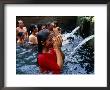 People Praying At Holy Water Ceremony, Spring Water Temple, Tampaksiring, Ubud, Indonesia by Michael Coyne Limited Edition Print