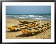 Traditional Fishing Boats On Kokrobite Beach, Greater Accra Region, Gulf Of Guinea, Ghana by Alison Jones Limited Edition Print
