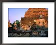 Serene Buddha And Ancient Ruins At Wat Mahathat, Sukhothai Historical Park, Sukhothai, Thailand by Anders Blomqvist Limited Edition Print