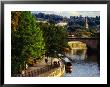 Path Alongside And Bridge Over Lower Avon River, Bath, United Kingdom by Johnson Dennis Limited Edition Print