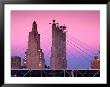 Sky Stations/Pylon Caps Sculptures At Dusk, Convention Center, Kansas City, Usa by Richard Cummins Limited Edition Pricing Art Print