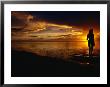 Woman On Beach At Sunset, Cook Islands by Peter Hendrie Limited Edition Print