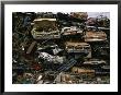 Piles Of Old Cars, Stacked And Crushed, Metal Salvage Yard, Nebraska by Joel Sartore Limited Edition Print